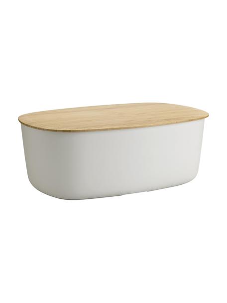 Chlebník s bambusovým vrchnákom Box-It, Svetlosivá, Š 35 x V 13 cm