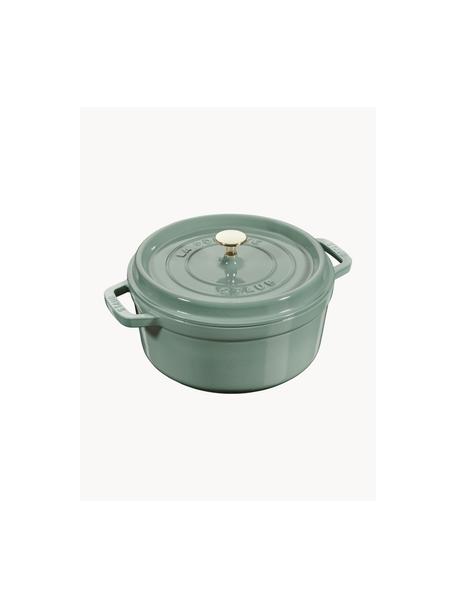 Ronde braadpan La Cocotte uit gietijzer, Geëmailleerd gietijzer, Turquoise groen, glanzend, Ø 24 cm x H 15 cm, 3,8 L