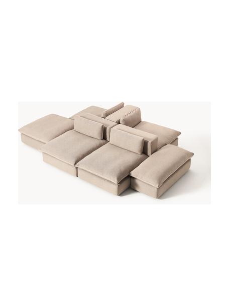 Canapé lounge modulable XL Felix, Tissu beige, larg. 360 x prof. 240 cm