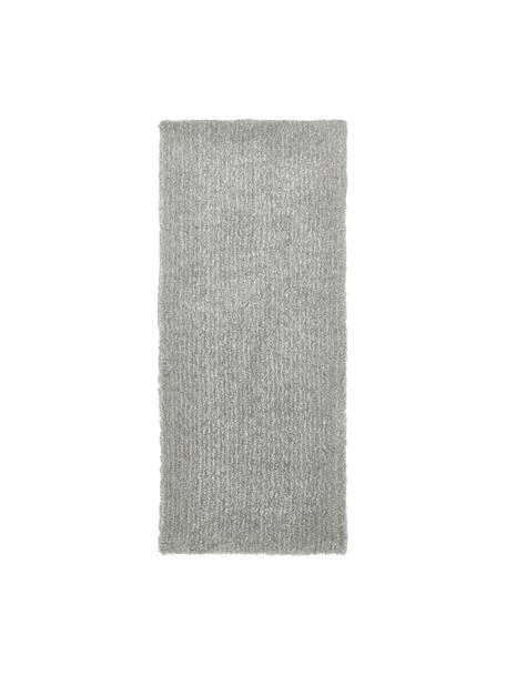 Alfombra corredor de pelo alto Marsha, Reverso: 55% poliéster, 45% algodó, Gris, verde menta, An 80 x L 200 cm