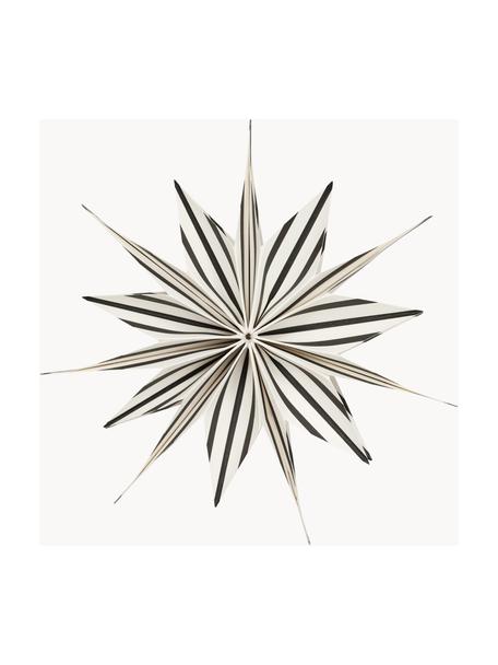 Stella decorativa Toppu, Ø 25 cm, Carta kraft, Bianco, nero, Ø 25 cm