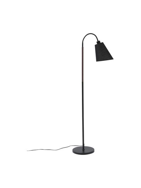 Lámpara de pie Ljusdal, Pantalla: tela, Cable: plástico, Negro, An 52 x Al 140 cm