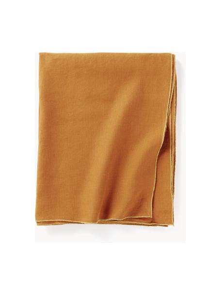 Nappe en lin avec passepoil Kennedy, 100 % lin délavé

Le lin est une fibre naturelle qui se caractérise par ses propriétés respirantes, sa résistance et son toucher doux

Le matériau est certifié STANDARD 100 OEKO-TEX®, 6760CIT, CITEVE, Ocre, jaune pâle, 6-8 personnes (long. 250 x larg. 140 cm)