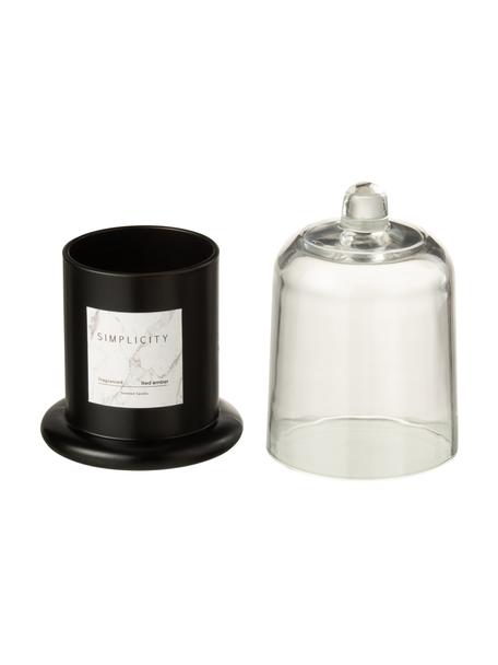 Vela perfumada con campana Simplicity (ámbar), Recipiente: vidrio, Negro, Ø 11 x Al 14 cm