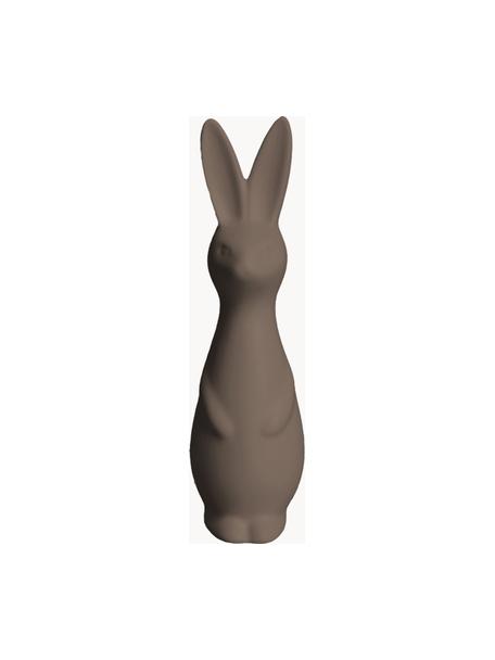 Adorno de Pascua en forma de conejo Swedish, Al 17 cm, Cerámica, Gris pardo mate, Ø 5 x Al 17 cm