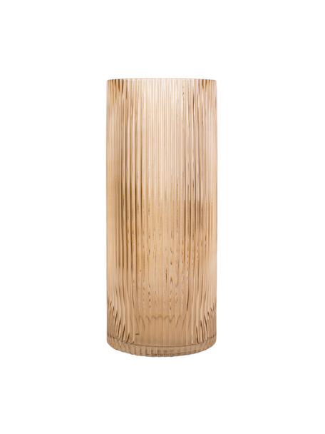 Grosse Glas-Vase Allure Straight in Hellbraun, Glas, getönt, Hellbraun, Ø 12 x H 30 cm