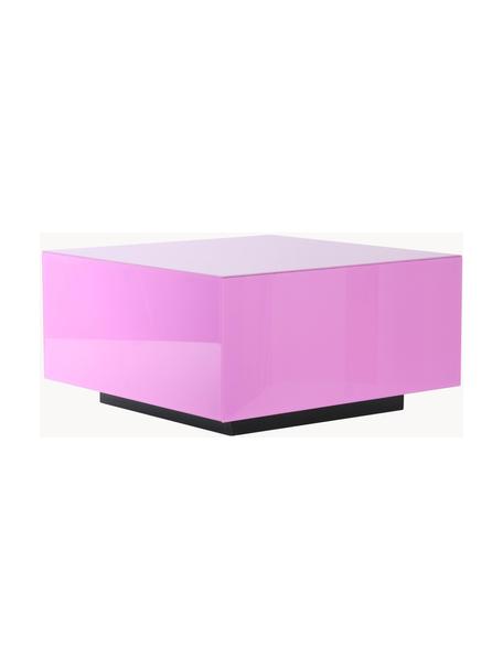Mesa de centro de vidrio espejada Block, Estructura: vidrio, Rosa, An 60 x F 60 cm