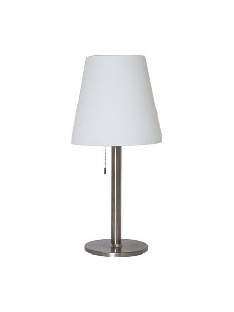 Lampada da tavolo solare a LED Solia, Paralume: materiale sintetico Base , Bianco, argentato, Ø 28 x Alt. 60 cm