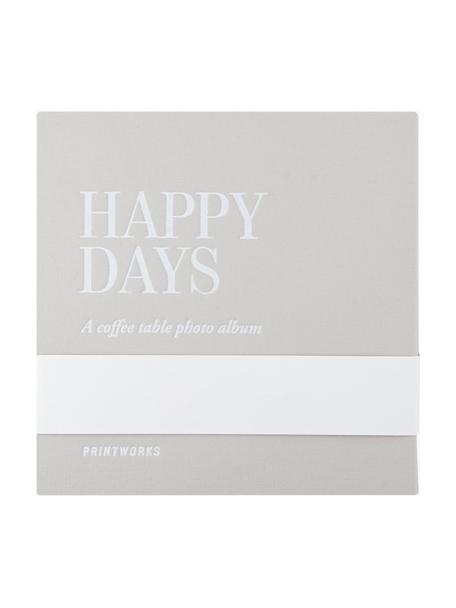 Álbum de fotos Happy Days, 55% cartón gris, 18% poliéster, 15% papel, 2% algodón

Este producto está hecho de madera de origen sostenible y con certificación FSC®., Gris claro, blanco, An 25 x Al 25 cm