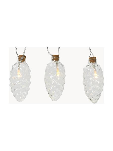 Vánoční světelný LED řetěz Cristal, 175 cm, 8 lampionů, Sklo, Transparentní, Š 4 cm, D 175 cm