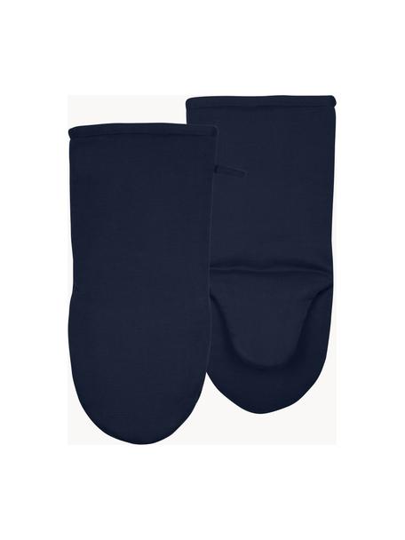 Guantes de horno Soft, 2 uds., 100% algodón, Azul oscuro, An 19 x Al 5 cm