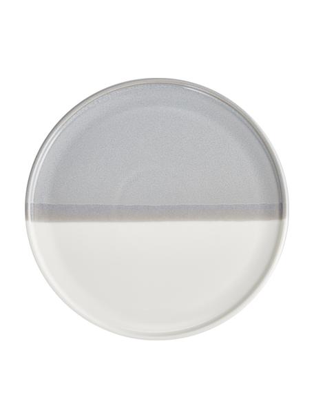 Talerz śniadaniowy z porcelany Ilan, 2 szt., Porcelana, Niebieski, szary, kremowobiały, Ø 21 x W 2 cm