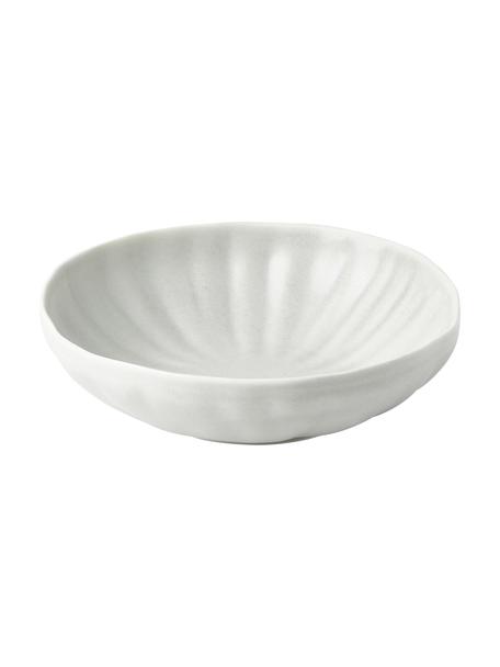 Piatto fondo con rilievo Sali 4 pz, Porcellana, Grigio chiaro, Ø 21 x Alt. 6 cm