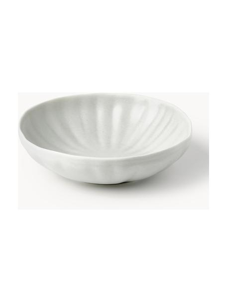 Piatti fondi opachi con rilievo Sali 4 pz, Porcellana, Grigio chiaro, Ø 21 x Alt. 6 cm