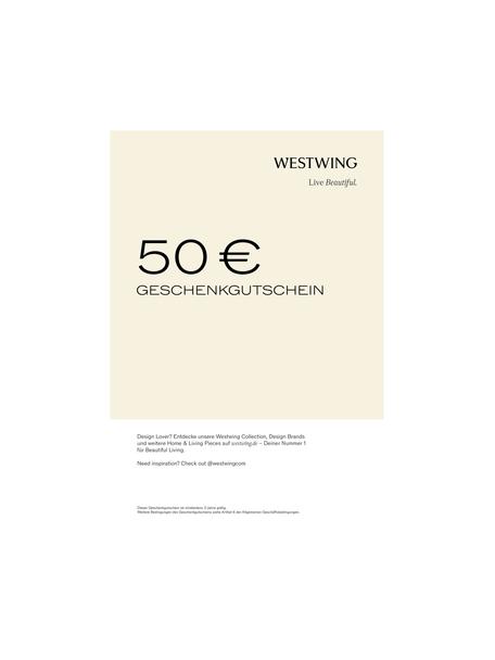 Gutschein zum Ausdrucken, Digitaler Gutschein zum selbst Ausdrucken und sofort verwenden! 
Nach Zahlungseingang erhältst Du direkt eine E-Mail mit dem Link zu Deinem Gutschein. Du kannst einfach die PDF-Datei abspeichern und ausdrucken., Cremeweiß, Schwarz, 50