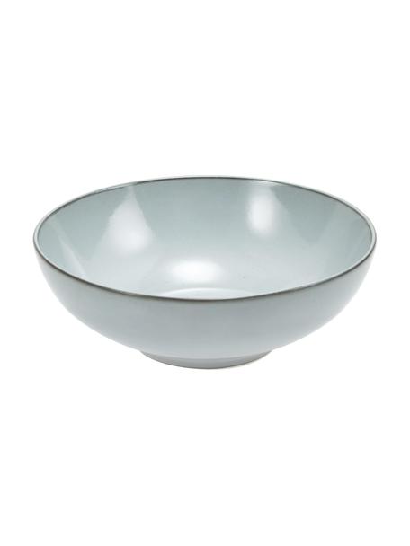 Handgemachte Schalen Thalia, 2 Stück, Steingut, Blaugrau mit dunklem Rand, Ø 18 x H 6 cm