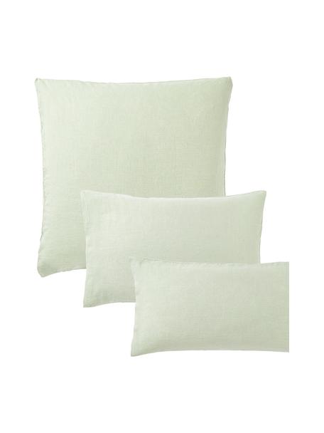 Gewaschener Leinen-Kopfkissenbezug Airy, 100 % Leinen
Fadendichte 110 TC, Standard Qualität

Leinen ist eine Naturfaser, welche sich durch Atmungsaktivität, Strapazierfähigkeit und Weichheit auszeichnet. Leinen ist ein kühlendes und absorbierendes Material, das Feuchtigkeit schnell aufnimmt und abgibt, wodurch es ideal für warme Temperaturen geeignet ist.

Das in diesem Produkt verwendete Material ist schadstoffgeprüft und zertifiziert nach STANDARD 100 by OEKO-TEX®, 15.HIN.65948, HOHENSTEIN HTTI., Hellgrün, B 40 x L 80 cm