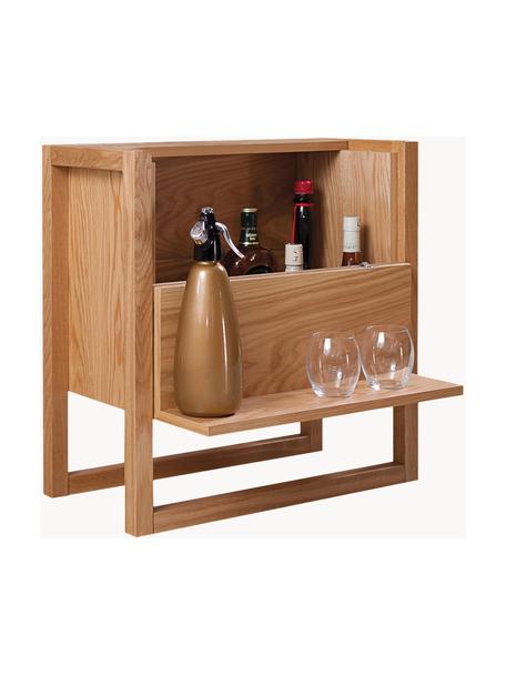 Mini bar in legno di quercia NewEst, Legno di quercia, Larg. 59 x Alt. 60 cm