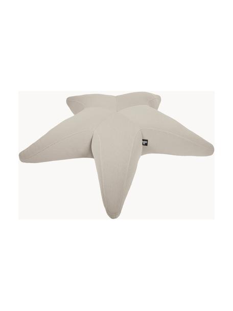 Grote outdoor zitzak Starfish, handgemaakt, Bekleding: 70% PAN + 30% PES, waterd, Lichtbeige, B 145 x L 145 cm