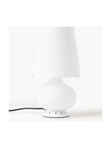 Malá stmívatelná stolní lampa Fontana, ručně vyrobená, Bílá, Ø 20 cm, V 34 cm