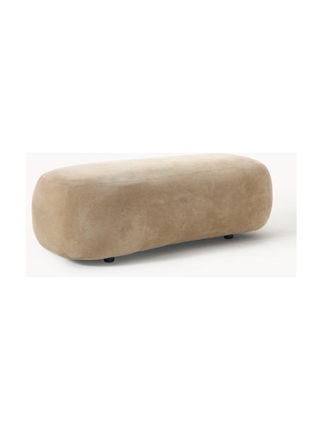 Hocker Alba, Bezug: 97% Polyester, 3% Nylon D, Gestell: Massives Fichtenholz, FSC, Füße: Kunststoff, Webstoff Beige, B 130 x T 62 cm