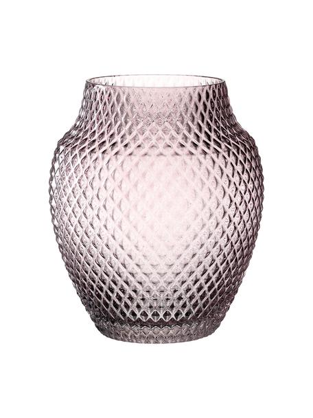Vase verre fait main rose Poesia, Verre, Rose, Ø 19 x haut. 23 cm