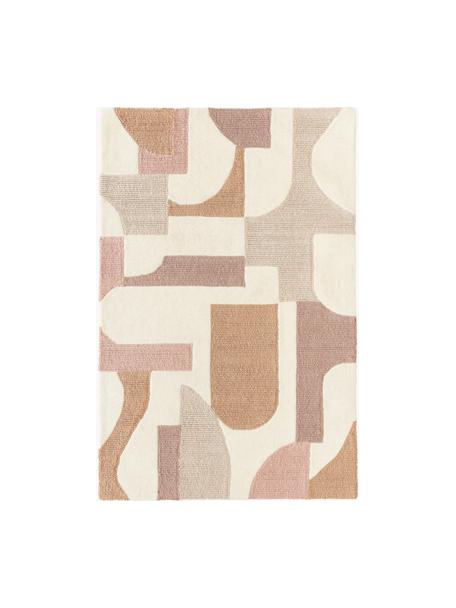 Ručně všívaný vlněný koberec s různou výškou povrchu Corin, Odstíny béžové, Š 120 cm, D 180 cm (velikost S)