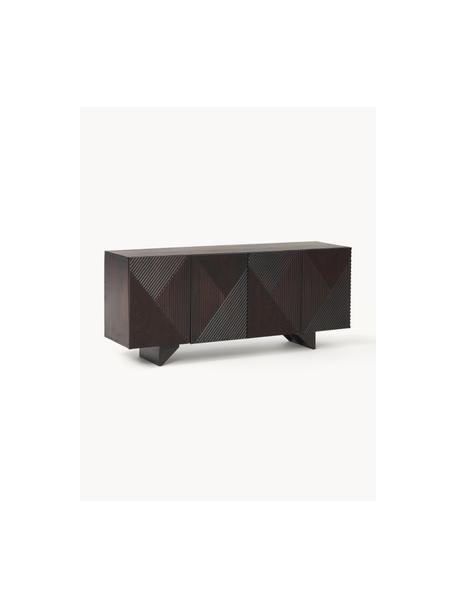 Dressoir Louis van massief hout met deuren, Mangohout, B 177 x H 75 cm