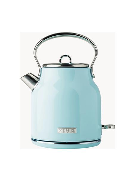 Waterkoker Heritage, 1.7 L, Gelakt edelstaal, Turquoise, zilverkleurig, B 24 x H 30 cm