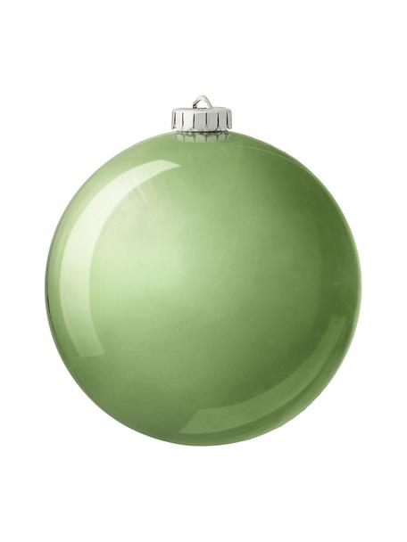 Boule de Noël incassable Stix, Plastique robuste, Vert sauge, Ø 20 cm