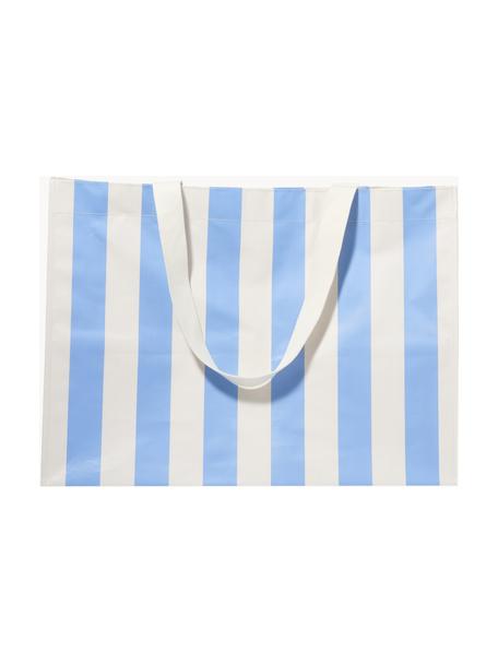 Bolso de playa Le Weekend, Polipropileno, Blanco crema, azul, An 58 x Al 43 cm