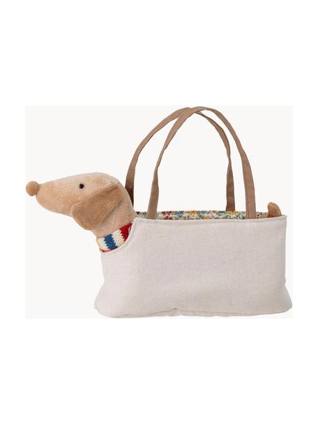 Kuscheltier Hilena mit Tasche, 70 % Polyester, 30 % Baumwolle, Hellbeige, Bunt, B 28 x H 15 cm