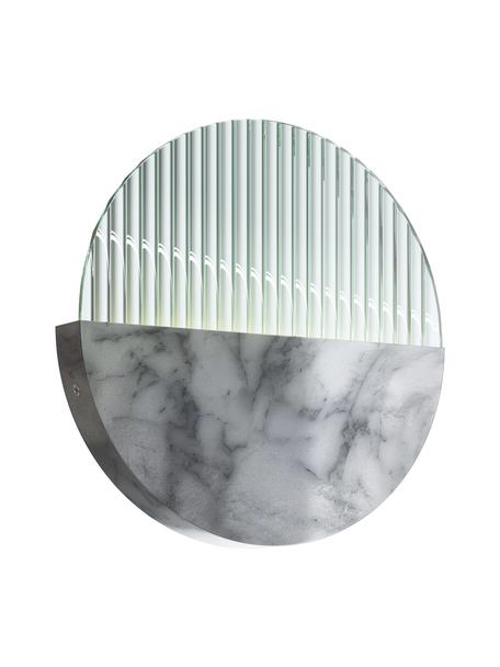 Nástenná LED lampa s mramorovým vzhľadom Jupiter, Sivá, mramorová, Ø 30 x H 3 cm