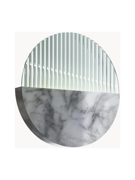 Applique a LED effetto marmo Jupiter, Struttura: metallo rivestito, Grigio marmorizzato, Ø 30 x Prof. 3 cm