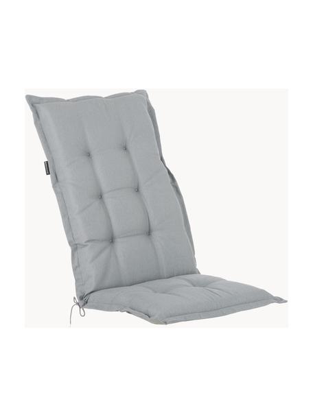 Cuscino sedia con schienale alto monocromatico Panama, Rivestimento: 50% cotone, 50% poliester, Grigio chiaro, Larg. 42 x Lung. 120 cm