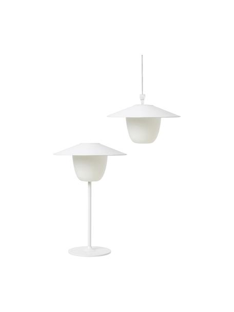 Lámpara LED regulable para exterior Ani, portátil para colgar o de pie, Pantalla: aluminio, Cable: plástico, Blanco, Ø 22 x Al 33 cm
