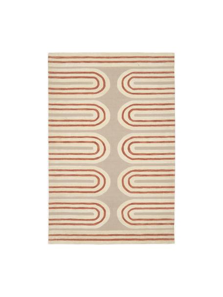 Ručne tuftovaný vlnený koberec Arne, Béžová, terakotová, krémovobiela, Š 200 x D 300 cm (veľkosť L)