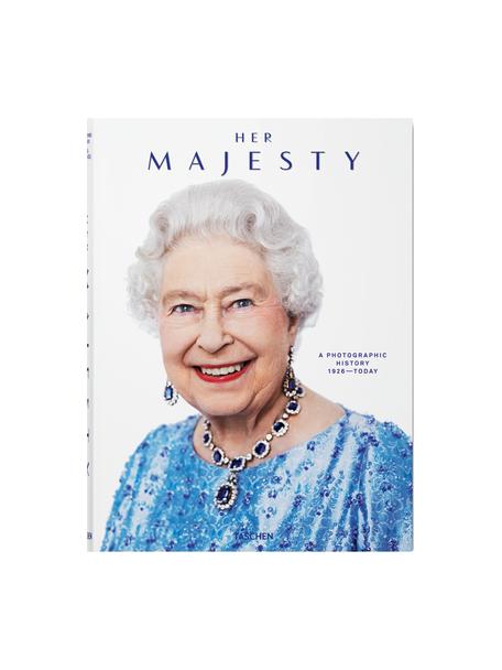 Libro illustrato Her Majesty. A Photographic History 1926–Today, Carta, copertina rigida, Sua Maestà. Una storia fotografica 1926-oggi, Larg. 25 x Lung. 34 cm