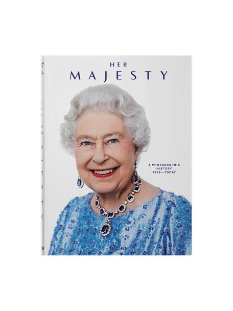 Ilustrovaná kniha Her Majesty. A Photographic History 1926–Today, Papír, pevná vazba, Her Majesty. A Photographic History 1926–Today, Š 25 cm, D 34 cm