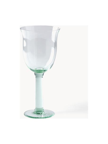 Copas de vino tinto de vidrio soplado Corsica, 6 uds., Vidrio, Verde claro, transparente, Ø 9 x Al 23 cm, 480 ml