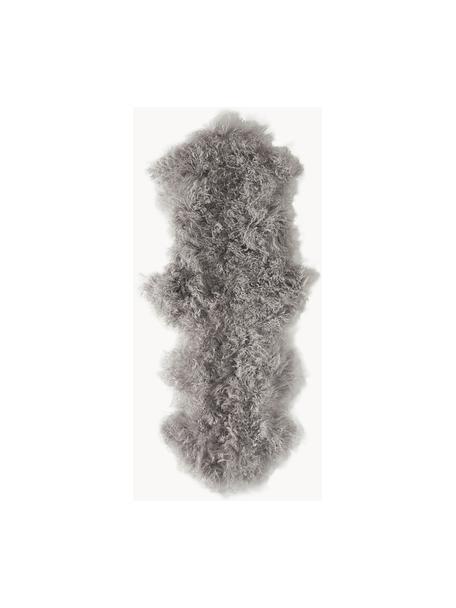 Peau d'agneau à poils longs Ella, Gris clair, larg. 50 x long. 160 cm