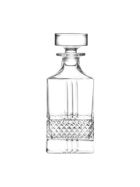 Kristall-Dekanter Calicavino mit Relief, 850 ml, Kristallglas, Transparent, H 19 cm, 850 ml