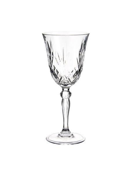 Křišťálová sklenice na bílé víno Melodia, 6 ks, Křišťál, Transparentní, Ø 8 cm, V 19 cm, 210 ml