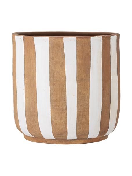 Portavaso grande in terracotta Joni, Terracotta, Bianco, terracotta, Ø 23 x Alt. 23 cm