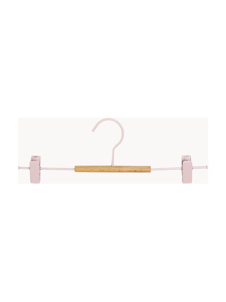 Gruccia Adult Clip 5 pz, Legno, acciaio verniciato a polvere, Rosa, Larg. 35 x Alt. 12 cm