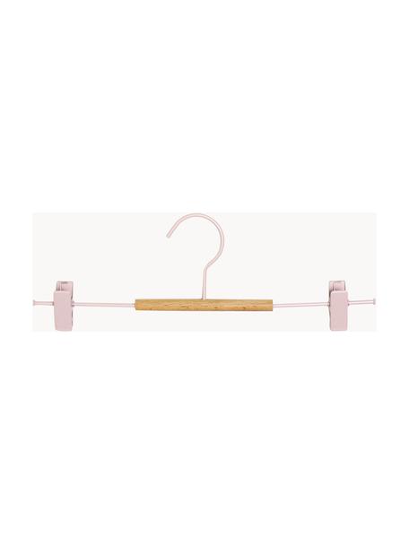 Kleerhanger Adult Clip, 5 stuks, Hout, gepoedercoat staal, Roze, B 35 x H 12 cm