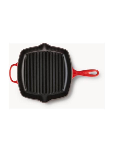 Poêle grill carrée en fonte émaillée Signature Collection, Fer, émaillé, Tons rouges, Ø 26 cm