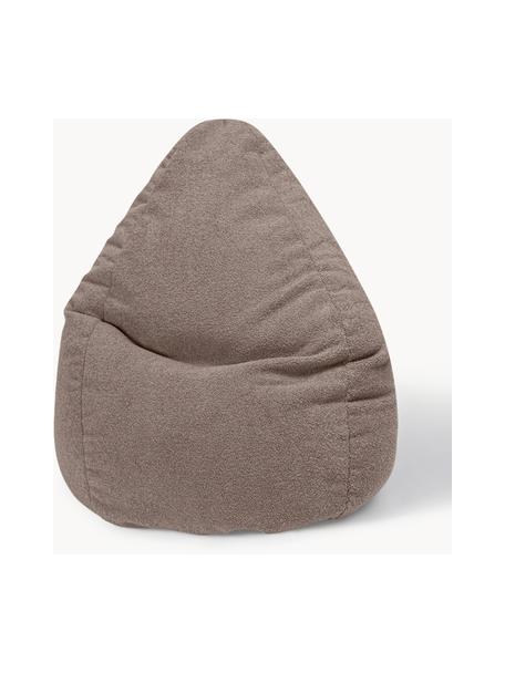 Sitzsack Tessa aus Bouclé, Bezug: Bouclé (100 % Polyester) , Bouclé Taupe, Ø 70 x H 110 cm