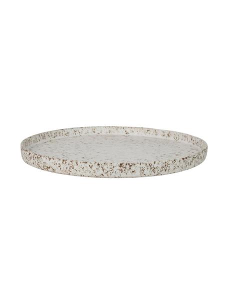 Talerz duży Salt, 6 szt., Kamionka glazurowana, Jasny szary, nakrapiany, Ø 26 x W 3 cm