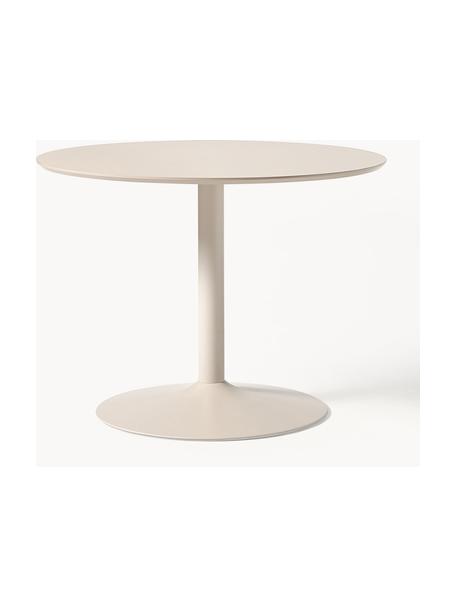 Okrągły stół do jadalni Menorca, Ø 100 cm, Blat: laminat wysokociśnieniowy, Noga: metal malowany proszkowo, Kremowobiały, Ø 100 cm